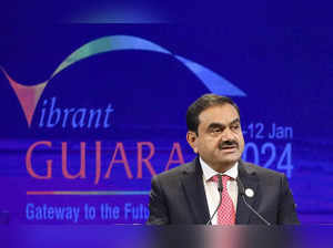 Gandhinagar: Adani Group Chairperson Gautam Adani speaks during the Vibrant Guja...
