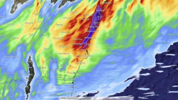Parts of the east coast have been battered by wild storms and up to 220mm of rain. Picture: Supplied