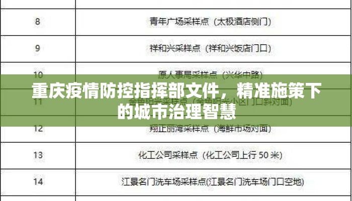 重庆疫情防控指挥部文件，精准施策下的城市治理智慧