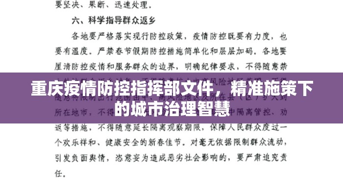 重庆疫情防控指挥部文件，精准施策下的城市治理智慧