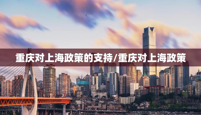 重庆对上海政策的支持/重庆对上海政策